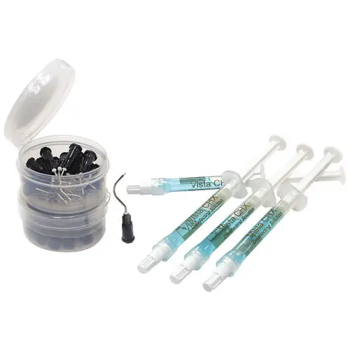 Vista Apex CHX Restorative Kit, 2% Chlorhexidine Gluconate, 1.2 cc Prefilled Syringes, 4/Pkg, 40 Sol-u-Flo Tips, #502450