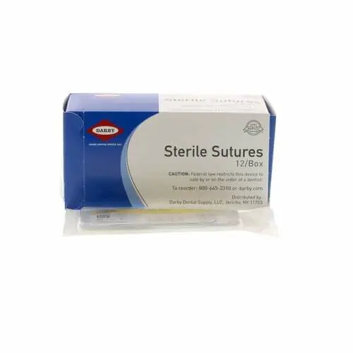 Plain Gut Sutures, 4/0, 1/2" Reverse Cutting, NX-8 Needle, 18" Length, 12/Box, 537PG-DAR