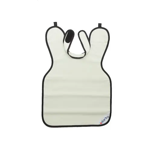 Darby Adult Style 24 X-Ray Apron, 0.3 mm Lead, Vinyl, with Collar, 23.5" x 27.5", Beige, 9507588