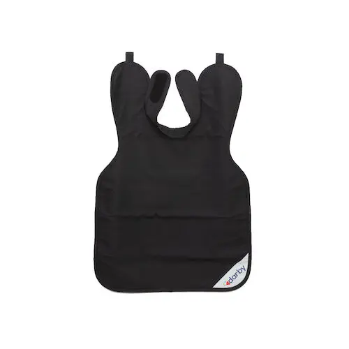 Darby Adult Style 24 X-Ray Apron, 0.3 mm Lead, Vinyl, with Collar, 23.5" x 27.5", Black, 9507590