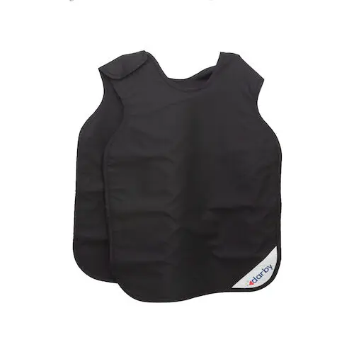 Darby Adult Style 26 Dual X-Ray Apron, 0.3 mm Lead-Equivalent Vinyl, Black, 23.62" x 31.5", 9507602