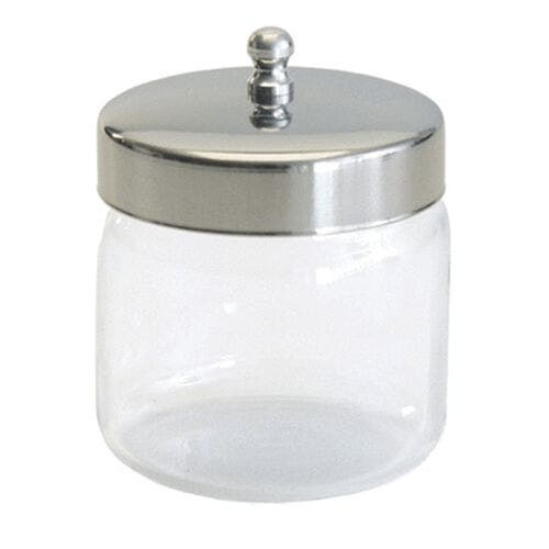 Glass Dressing Jars With Metal Covers, Unlabeled Standard Dressing, 5" x 5", 3462