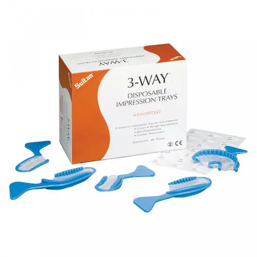 Sultan 3-Way Disposable Impression Trays, Assorted (40/Box), AD33000