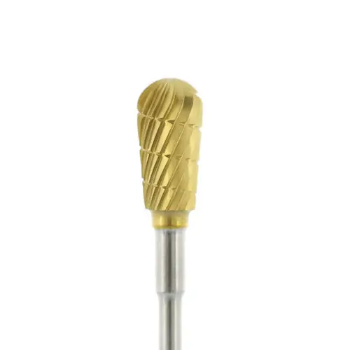 Gold Carbide Burs, Laboratory, 53A, Pear, Regular Cut, HP, Each, 11504