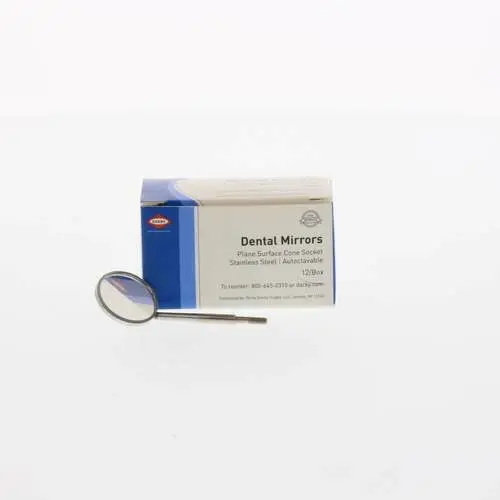 Darby Dental Plane Surface Mouth Mirror, #5, Cone Socket, 12/Box, 67-664#5
