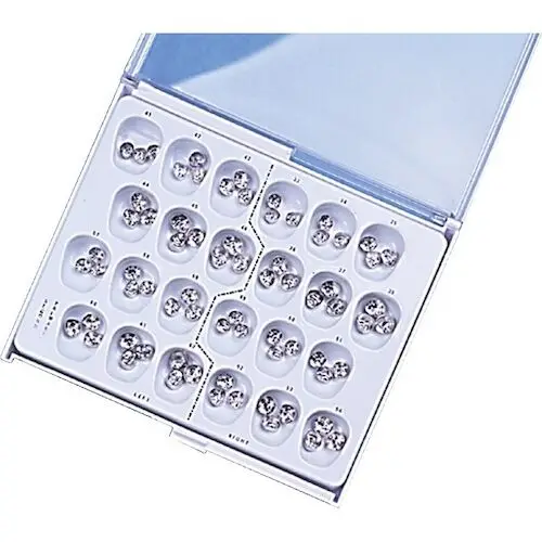 Darby Dental Stainless Steel Crown Kit, 72 Pieces, 3-8020