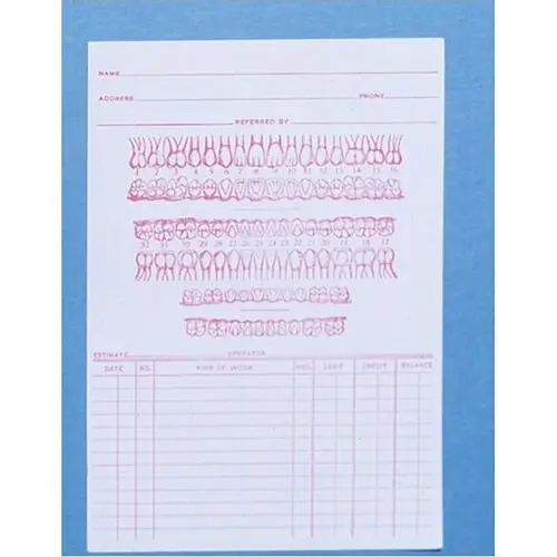 Schapiro Printing Record Cards, 5" x 7", #206, 100/Pkg.