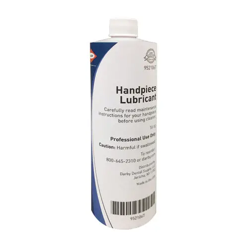 Darby Dental Handpiece Oil, Mineral Oil-Based Drop Lubricant, 16 oz Bottle, 9521067
