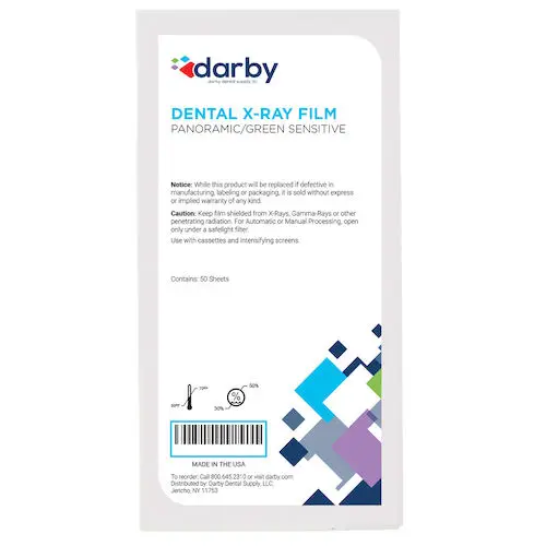 TXG 612 Panoramic X-Ray Film, 6" x 12", Green, 50/Box, 604-4432