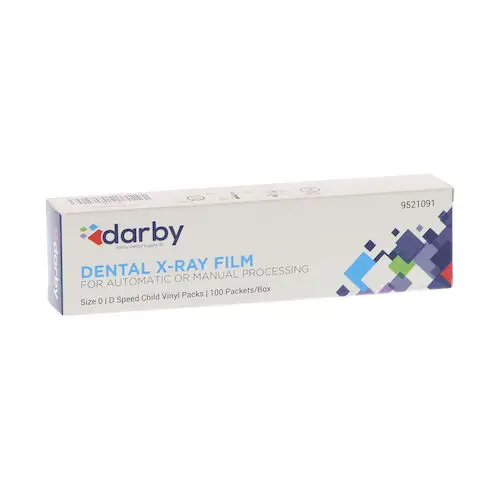 Darby Dental XF-54 Intraoral Dental X-Ray Film, Size 0 (Child), 100 per Box, 101-2822