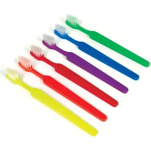 Darby Child's Toothbrush, Soft Nylon Bristles, Angled Non-Slip Handle, 72/Pkg, DAR10711