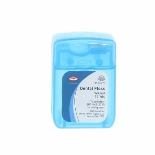 Darby Dental Waxed Dental Floss, Plain, 12 Yards, 144/Case, DAR30610