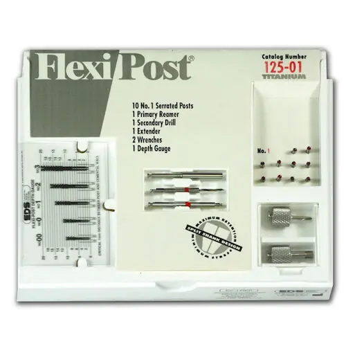 Flexi-Post Titanium Standard Introductory Kit, Size 1, Red, 10 Posts, 125-01