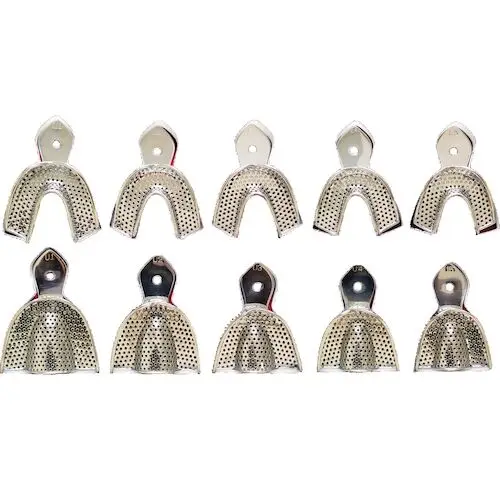 Darby Stainless Steel Impression Trays, Perforated, Size L5