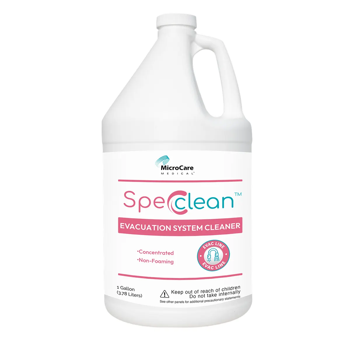 ProE-Vac (Spec Clean) Evacuation System Cleaner, 1 Gallon Bottle with Pump, Non-Foaming, PVAC128