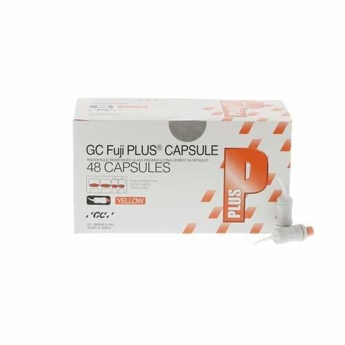 GC Fuji PLUS Resin-Reinforced Glass Ionomer Luting Cement, Capsule Refill, Yellow, 48/Box, 425030