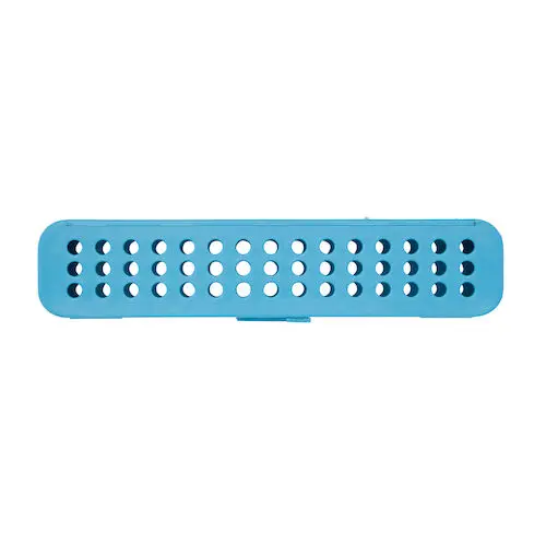 Zirc Compact Steri-Container, Neon Blue, 7-1/8" x 1-1/2" x 1-1/2", Holds 8-12 Instruments, Autoclavable, 50Z905N