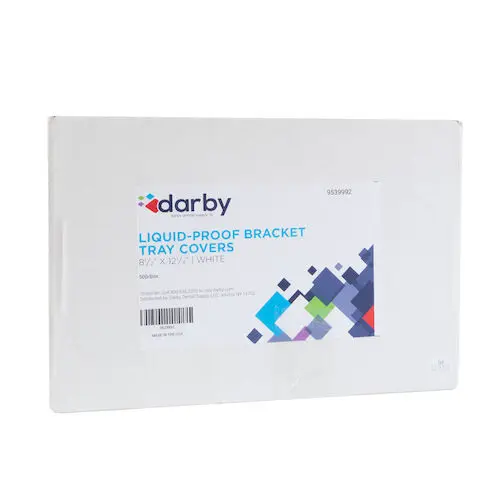 Darby Dental Disposable Tray Covers, White, 8 1/2" x 12 1/4", 500/Box, 20858009