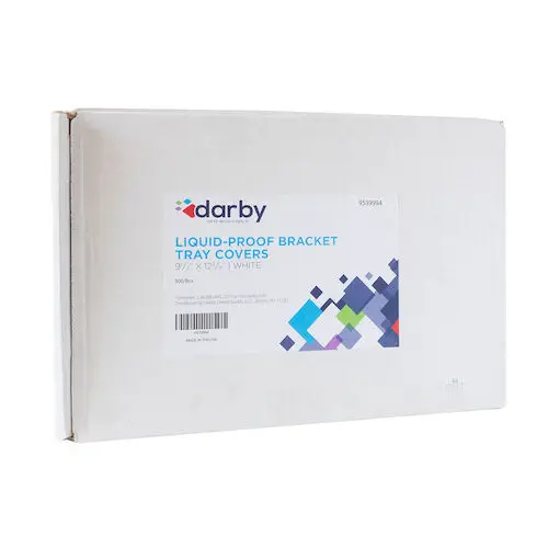 Darby Dental Disposable Tray Cover, White, 9 1/2" x 12 3/8", 500/Box, 20858010