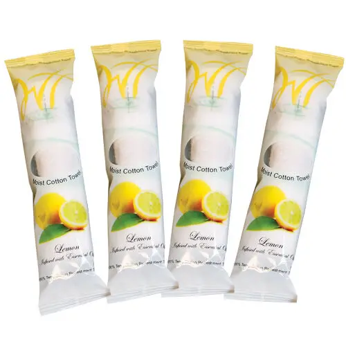 White Towel Services Cotton Aromatherapy Towels, 12" x 12", Lemon Scented, 500/Case, R12-LM-500