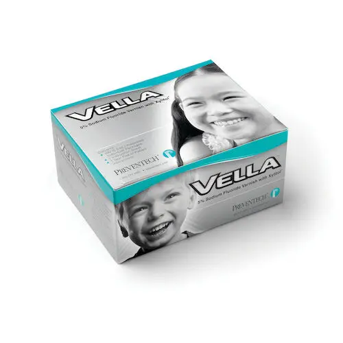 Vella™ 5% Sodium Fluoride Varnish with Xylitol® Unit Dose 0.5mL Strawberry, 100/Pkg, 770043