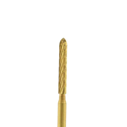 Prima Dental 284-014 12-Blade Gold Trimming and Finishing Carbide Bur, Cylinder Shape, 014, 5/Pkg