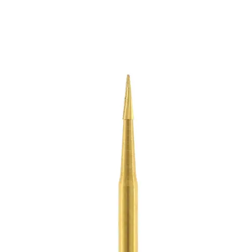 Prima Dental FG7114 T1 Taper Pointed 12-Blade Gold Trimming and Finishing Carbide Bur, 5/Pkg