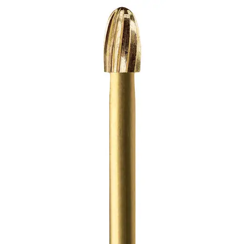 Prima Dental 7408 Egg-Shaped 12-Blade Gold Trimming and Finishing Carbide Bur, 5/Pkg, FG7408