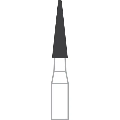 Prima Dental FG7612 Taper Pointed 12-Blade Gold Trimming and Finishing Carbide Bur, 5/Pkg