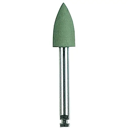 NTI Silicone Green High Shine Polishers, Point, 047, 10/Pkg, Green, RA, P0132