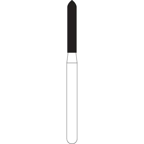 NTI Beveled Cylinder FG Diamond Bur, Fine Grit, 878-014, 5/Pkg