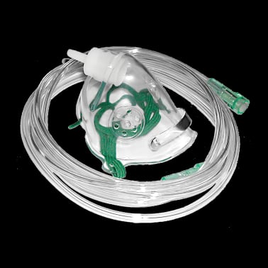 Mada Medical Adult Oxygen Mask with 7ft No-Crush Tubing, Medium, 1/Pkg, 1327