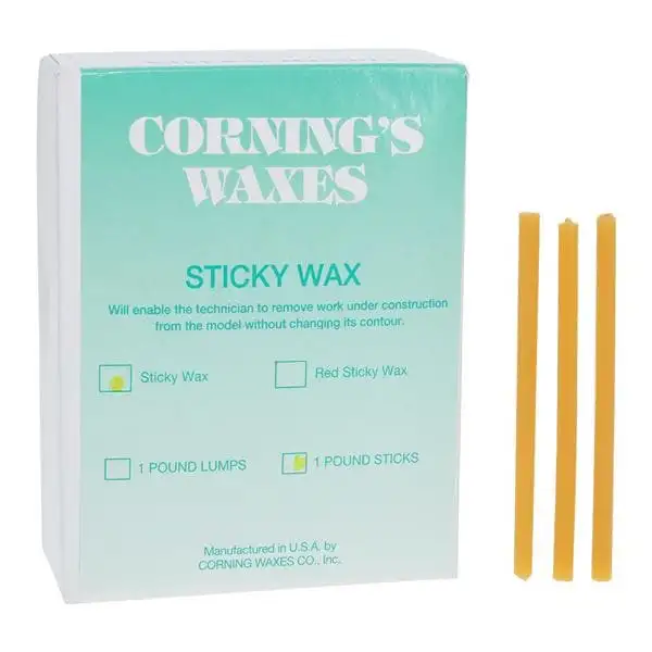 Corning Wax Sticky Wax Sticks, Yellow, 1 lb, 155