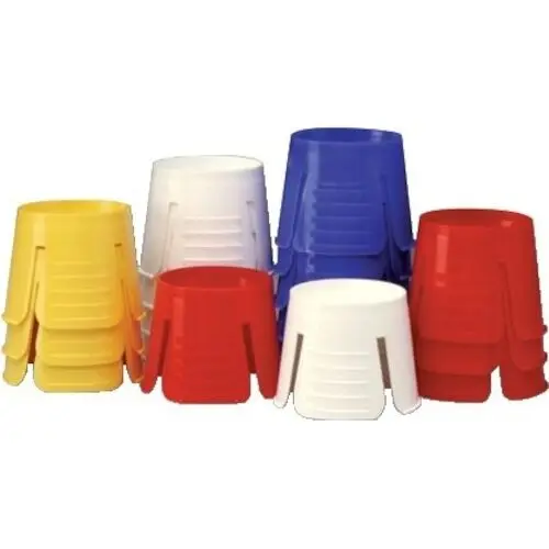 Plasdent Dapdish Disposable Dental Dappen Dishes, Assorted Colors (White, Blue, Yellow, Red), 1000/Box, 901DD(B)-A