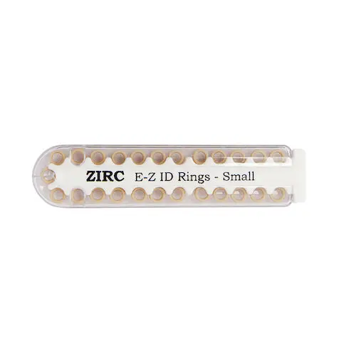 Zirc E-Z ID Instrument Rings, Small, Beige, 1/8" Diameter, 25/Pkg, 70Z100G