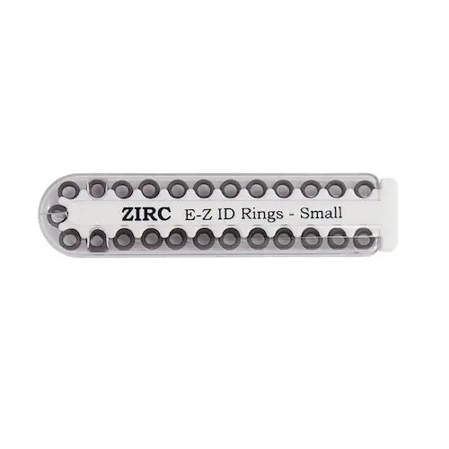 Zirc E-Z ID Rings, Small, Gray, 25/Pkg, 70Z100I