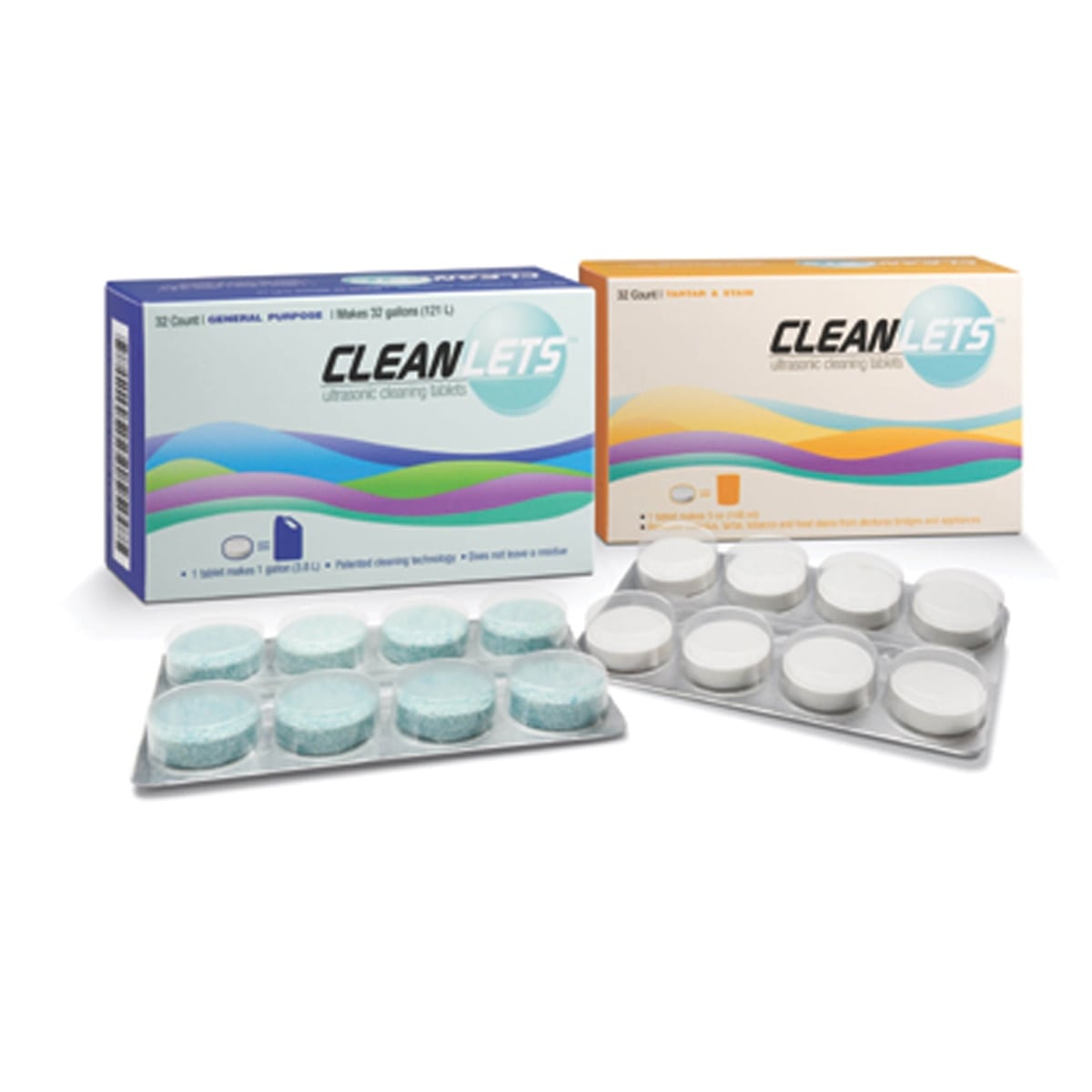 Sultan Cleanlets Tartar & Stain Ultrasonic Cleaning Tablets, Neutral pH, 32/Box, 21505