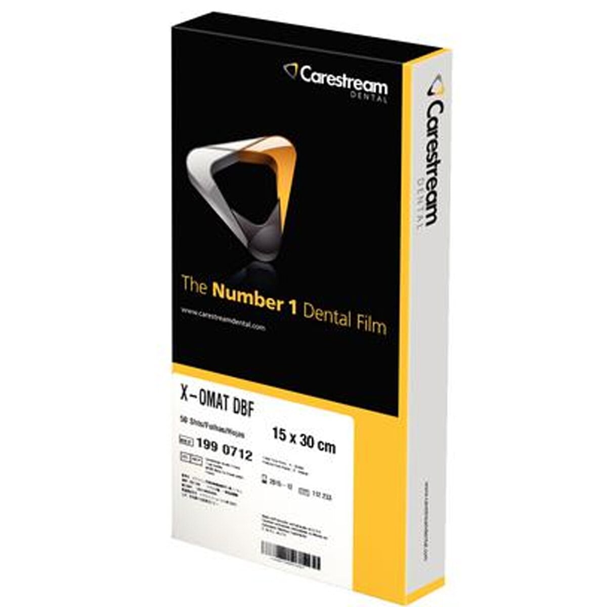 Carestream Health X-Omat XDBF Extraoral Panoramic Film, DF-76, 15x30 cm, 50 Sheets/Box