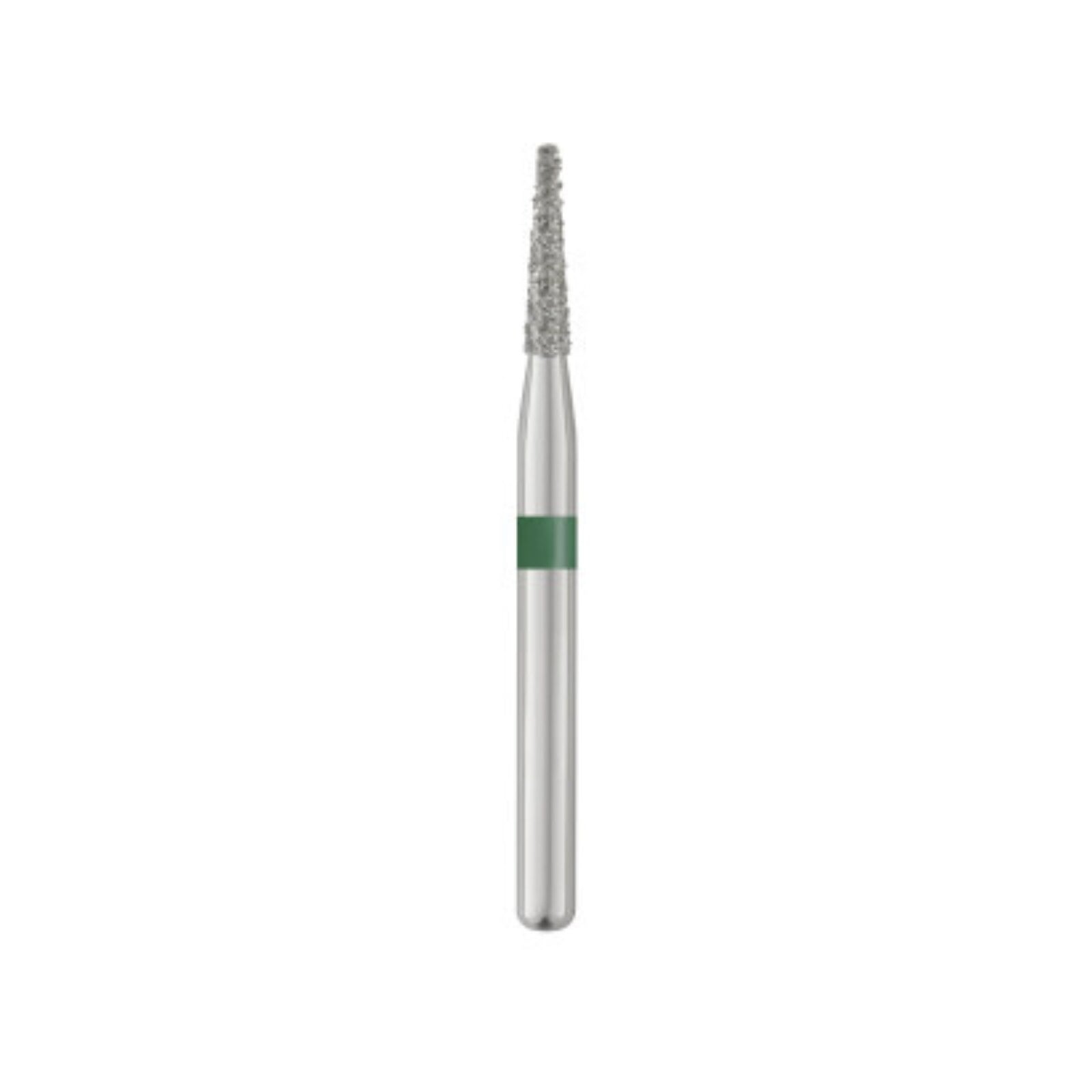 SS White Piranha Diamond Bur 846-014C, Coarse Grit, Flat End Taper, Friction Grip, Single-Use, 25/Pk