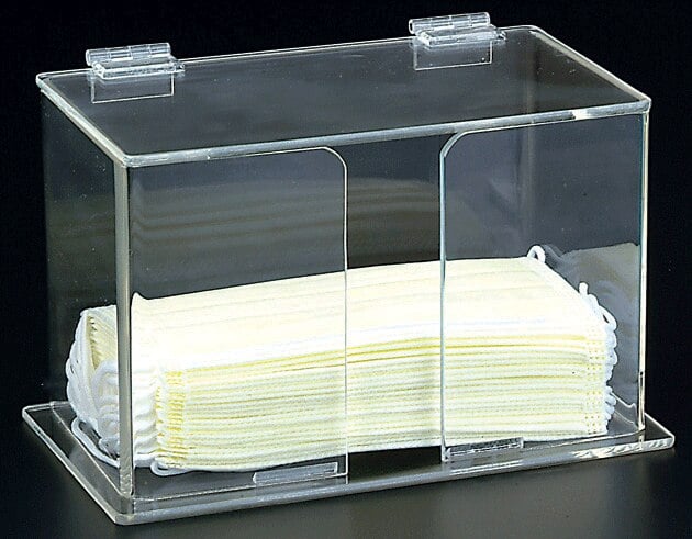 Acrylic Earloop Face Mask Organizer, Clear, 01KEZKNSYAGX0J48AZ906J0JJQ