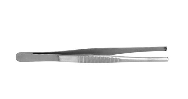 Tissue Forceps, 5.5 inch, 3x4 Serrated Jaws, Stainless Steel