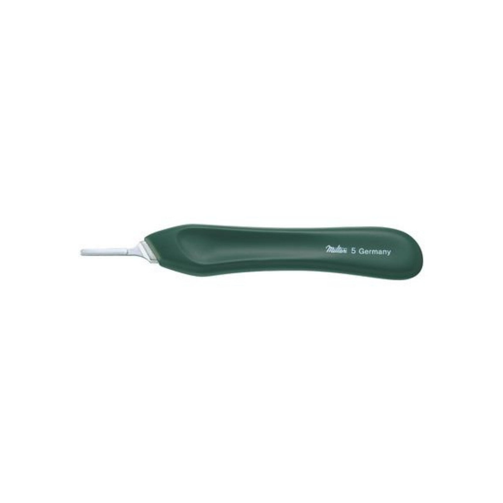 Miltex Instrument Knife Handle #5, Plastic, Green, Stainless Steel Tip, Fits Blades #10-15