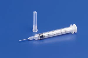 Monoject 3 mL Syringe, Luer-Lock Tip, Sterile, 100/Box