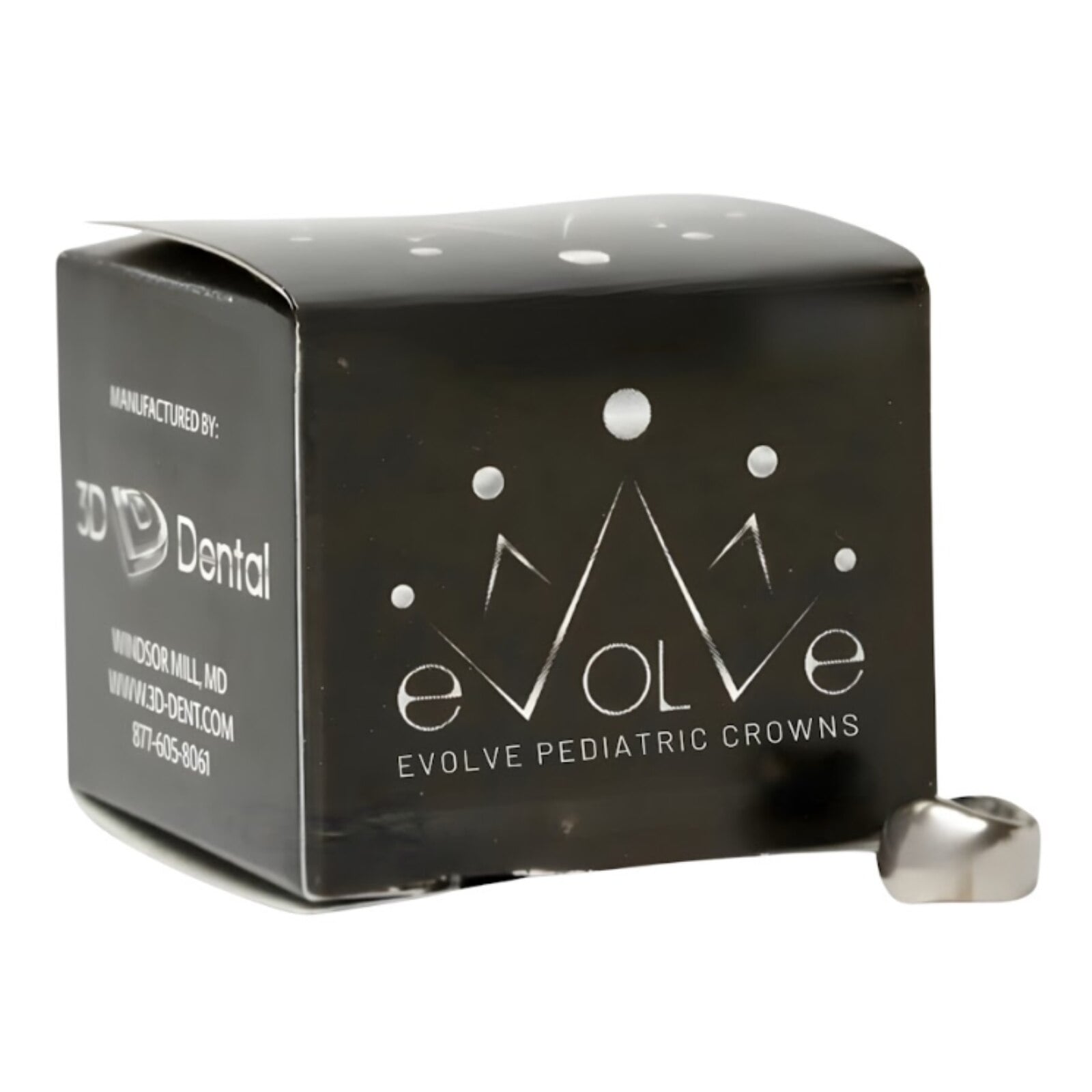 Evolve #7 Stainless Steel Primary Molar Crown, 2nd Lower Right, 5/Pk