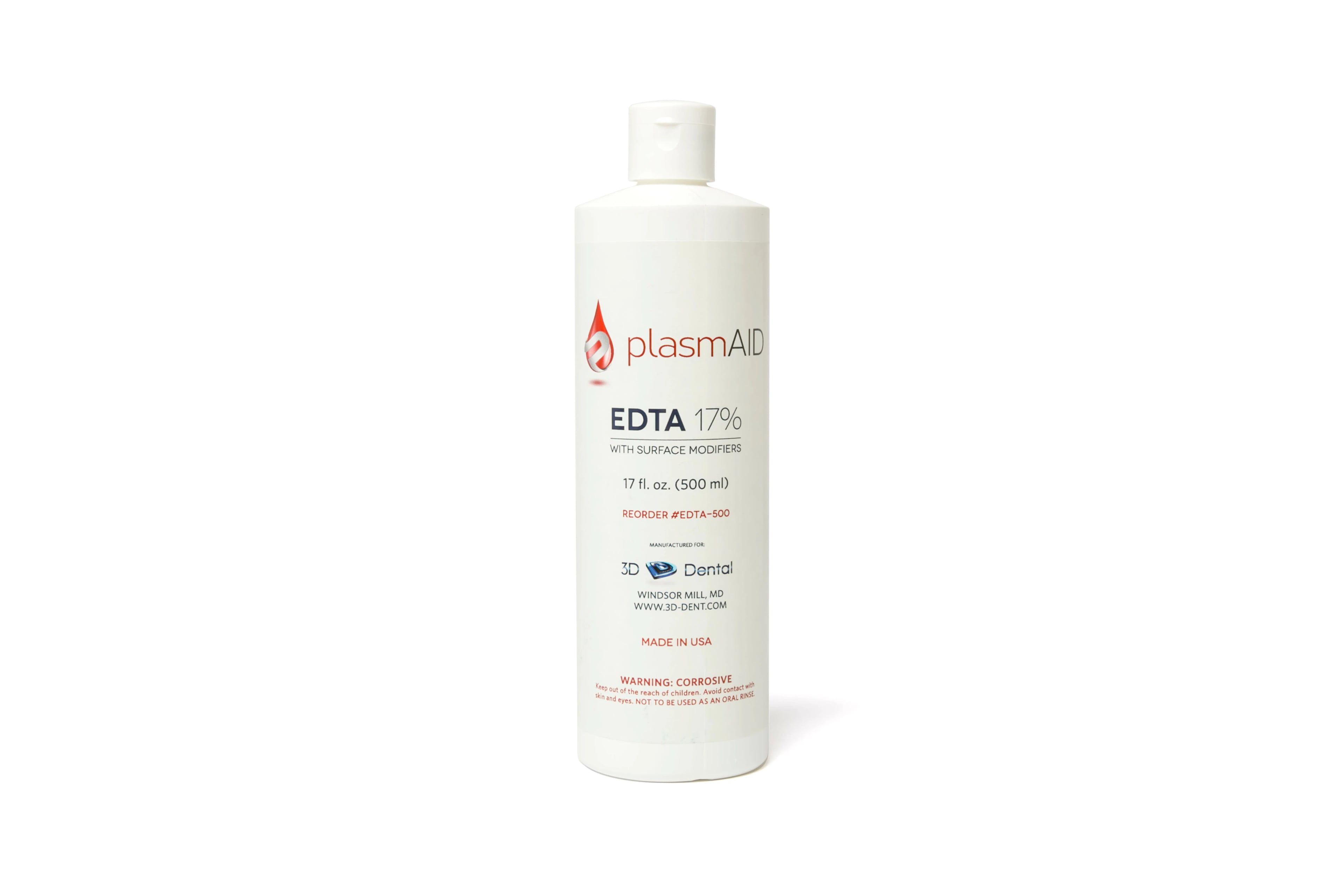 3D Dental EDTA Solution 17% with Surface Modifiers, 500mL Bottle
