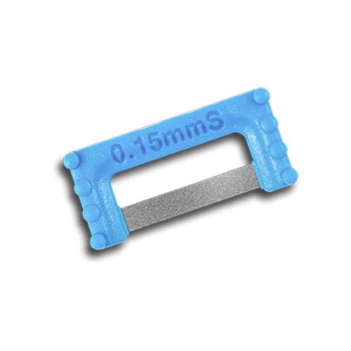 ContactEZ IPR Plus Strip System, Cyan Single Opener, Medium-Coarse 0.15mm, 8/Pk