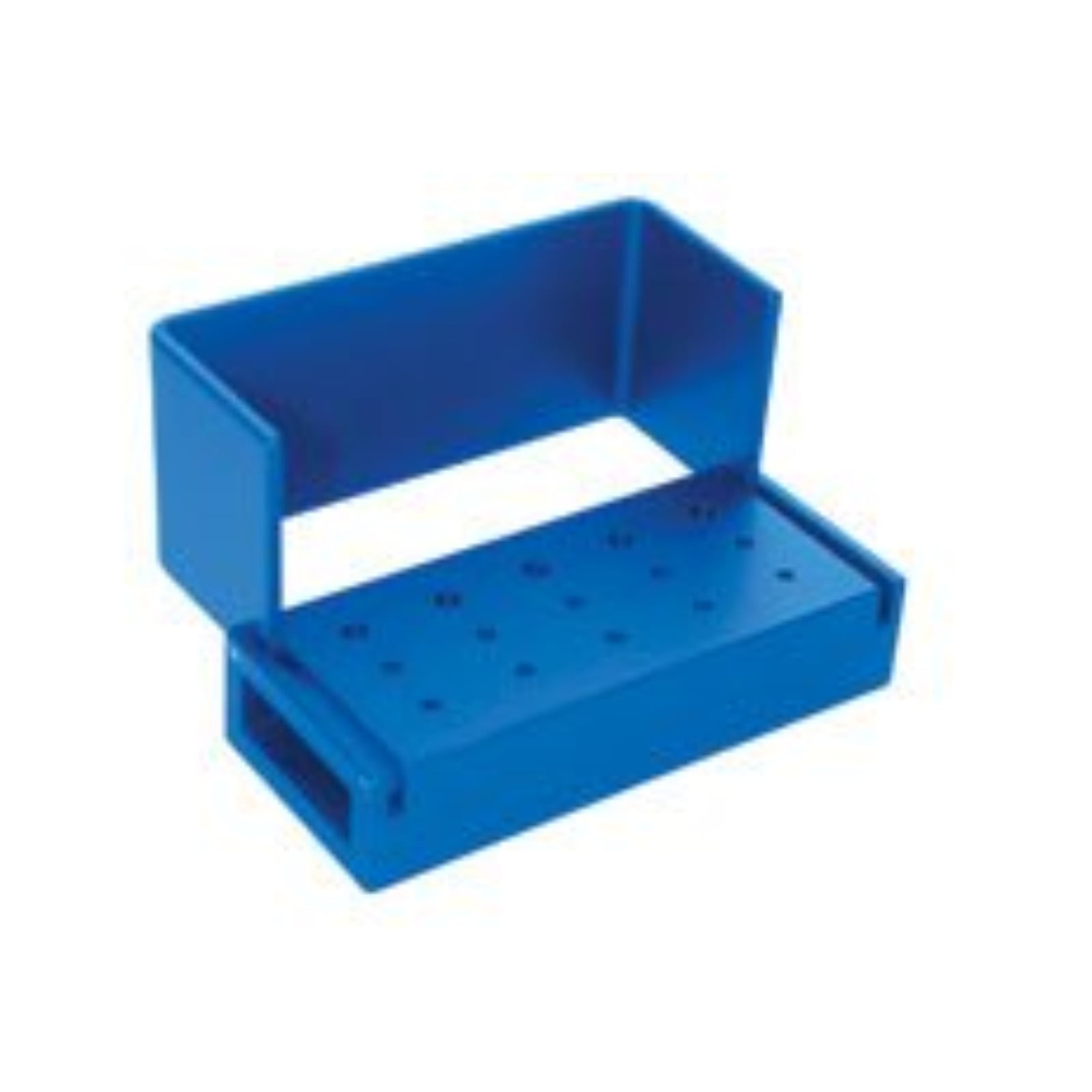 Kerr Axis Bur Block Aluminum, 15 Hole, 10 FG/5 RA, Blue Anodized, Autoclavable, AB320-1U