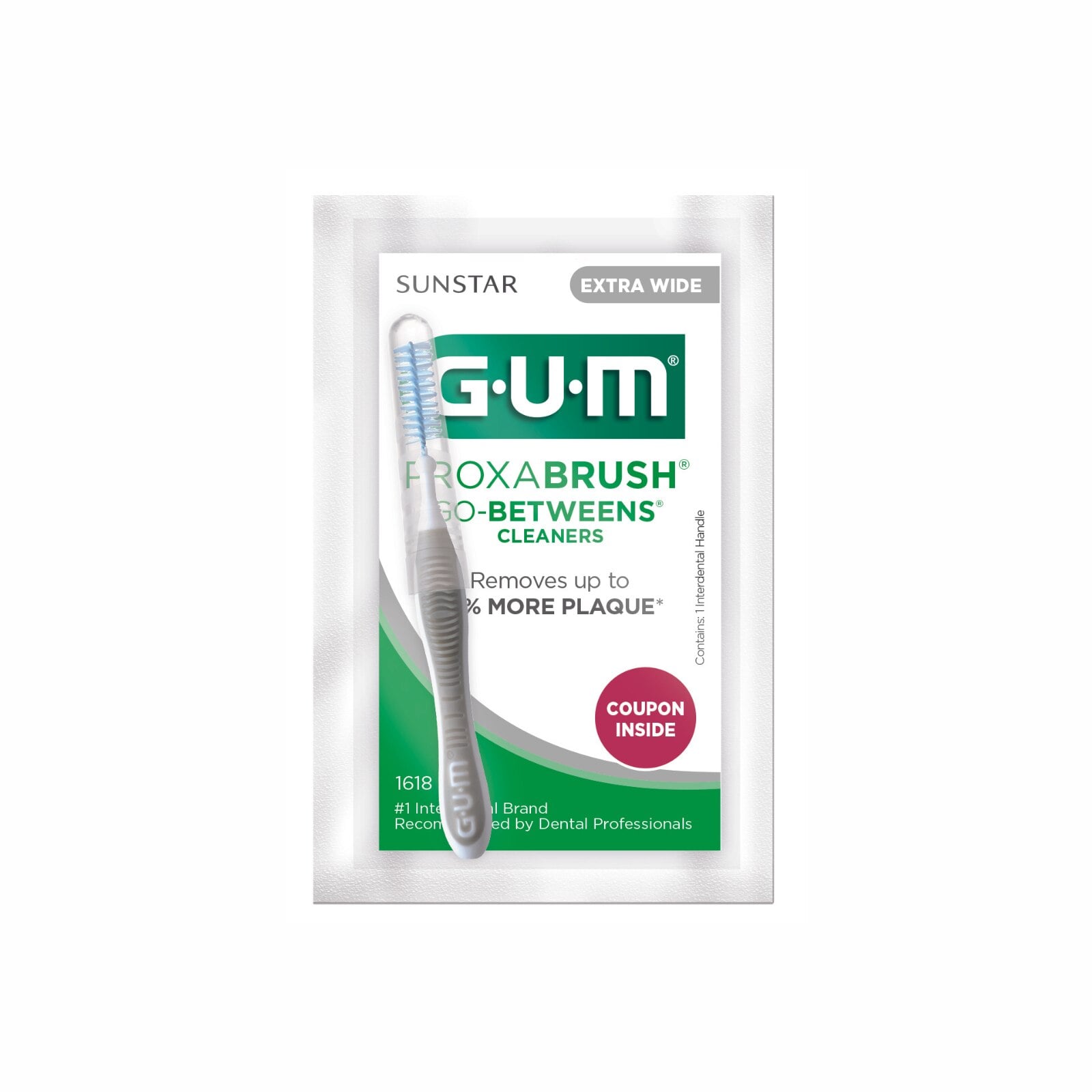 GUM Proxabrush Go-Betweens Cleaners, Extra Wide, Gray, 36/Box, 1618PQ