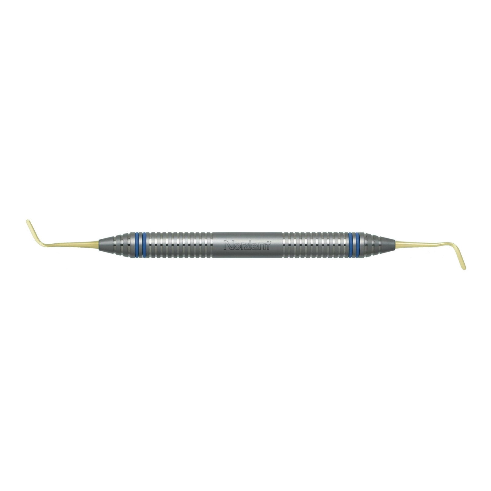 Nordent Composite Placement Instrument #1, Gutsell, Double Paddle, Titanium Nitride Coated, DuraLite® ColorRings™ Handle, Stainless Steel, Double End