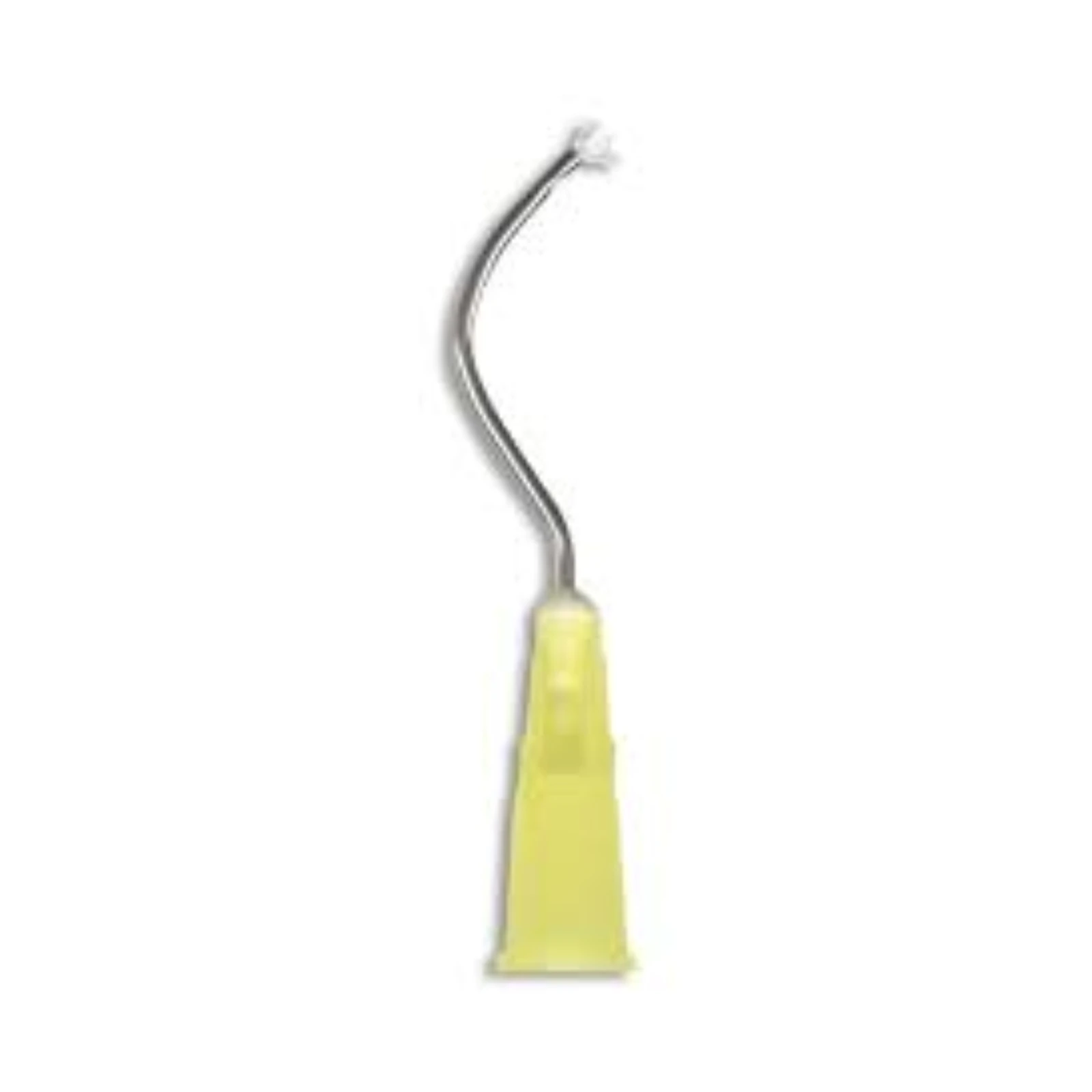 Essentials 19ga Pre-Bent Brush Applicator Tip, Yellow, 20/Bx